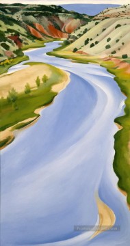 Charma River Ghost Ranch Georgia Okeeffe modernisme américain Precisionism Peinture à l'huile